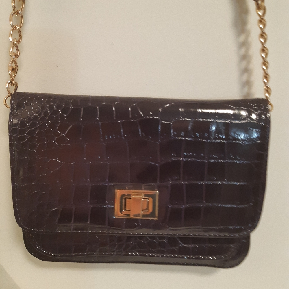 Aldo Plum Clutch/Shoulder/Cross Purse